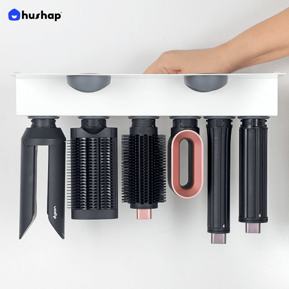 ที่วางไดร์ม้วนผม HUSHAP สีดำ เก็บหัวอุปกรณ์ได้ 6 หัว สำหรับ DYSON AIRWRAP HS01, HD05, HD08, HS09_7