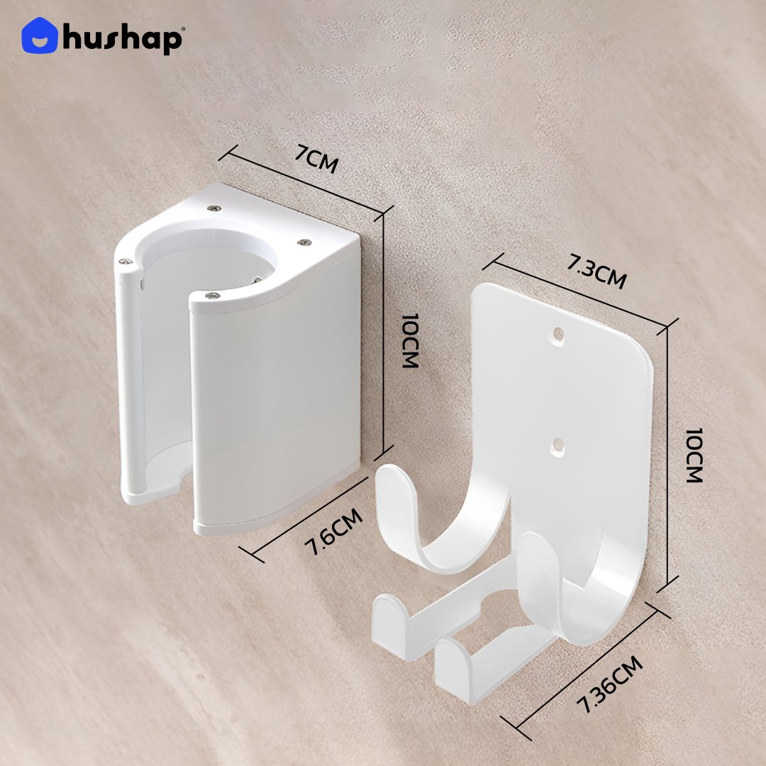 ที่วางไดร์เป่าผม แบบติดผนัง HUSHAP รุ่น BW-05C สีขาว สำหรับ DYSON AIRSTRAIT, AIRWRAP, CORRALE, SUPERSONIC