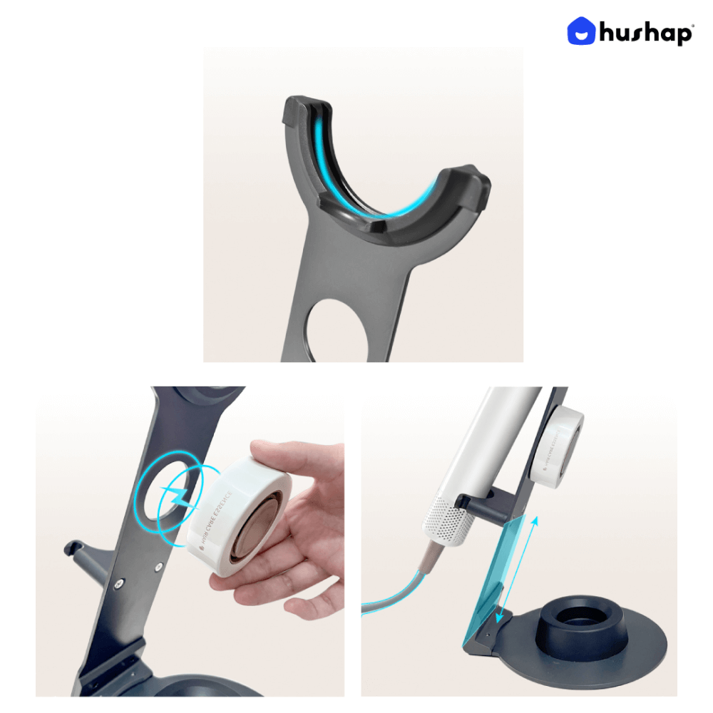 ที่วางไดร์เป่าผม HUSHAP เก็บหัวอุปกรณ์ได้ 3 หัว สำหรับ DYSON DREAME LAIFEN