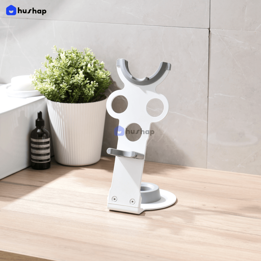 ที่วางไดร์เป่าผม HUSHAP เก็บหัวอุปกรณ์ได้ 5 หัว สีขาว สำหรับ DYSON SUPERSONIC HD08, HD15, HD16_8