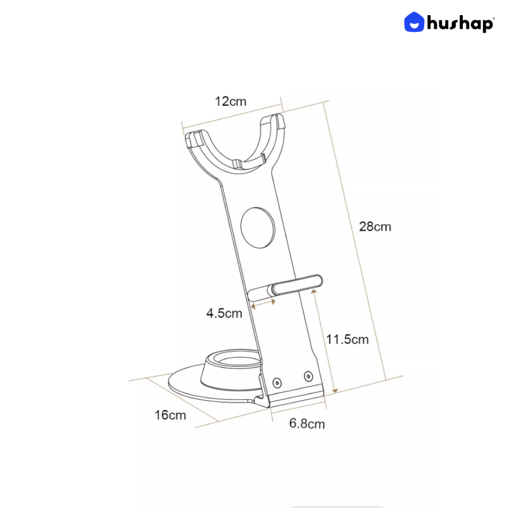 ที่วางไดร์เป่าผม HUSHAP เก็บหัวอุปกรณ์ได้ 3 หัว สำหรับ DYSON DREAME LAIFEN