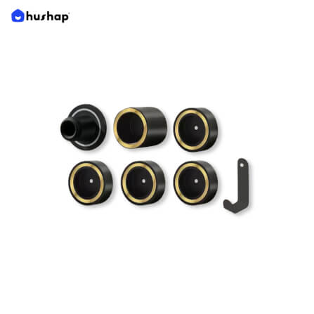 ที่วางไดร์เป่าผม แบบติดผนัง HUSHAP รุ่น BC-05 สีดำ เก็บหัวอุปกรณ์ได้ 5 หัว สำหรับ DYSON SUPERSONIC HD08, HD15, HD16_1