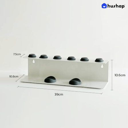ที่วางไดร์ม้วนผม 2IN1 HUSHAP เก็บหัวอุปกรณ์ได้ 7 หัว สีขาว สำหรับ DYSON AIRWRAP HS01, HD05, HD08_2