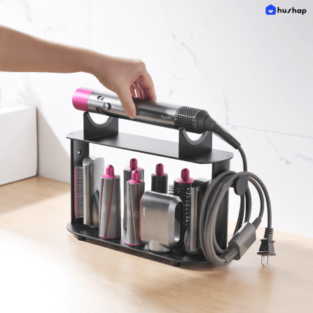 ที่วางไดร์ม้วนผม HUSHAP เก็บหัวอุปกรณ์ได้ 8 หัว สีดำ สำหรับ DYSON AIRWRAP HS01, HD05, HD08_3