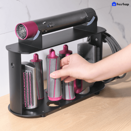 ที่วางไดร์ม้วนผม HUSHAP เก็บหัวอุปกรณ์ได้ 8 หัว สีดำ สำหรับ DYSON AIRWRAP HS01, HD05, HD08_4
