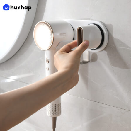 ที่วางไดร์เป่าผม แบบติดผนัง HUSHAP รุ่น BB-01 สีขาว สำหรับไดร์เป่าผมสากล, DYSON, DREAME, LAIFEN, FIYO, CONFU และ KAHEAL_4
