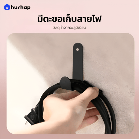 ที่วางไดร์เป่าผม แบบติดผนัง HUSHAP รุ่น BC-05 สีดำ เก็บหัวอุปกรณ์ได้ 5 หัว สำหรับ DYSON SUPERSONIC HD08, HD15, HD16_5