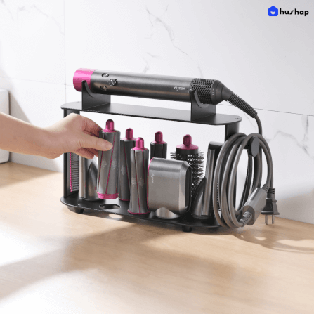 ที่วางไดร์ม้วนผม HUSHAP เก็บหัวอุปกรณ์ได้ 8 หัว สีดำ สำหรับ DYSON AIRWRAP HS01, HD05, HD08_6