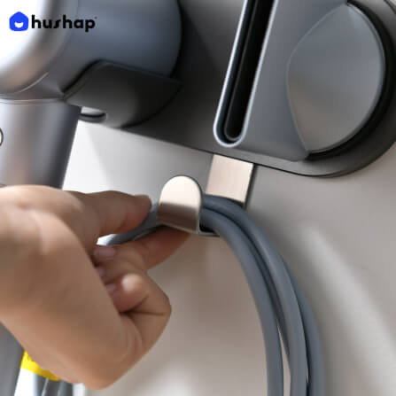 ที่วางไดร์เป่าผม แบบติดผนัง HUSHAP รุ่น BB-01 สีเทา สำหรับไดร์เป่าผมสากล, DYSON, DREAME, LAIFEN, FIYO, CONFU และ KAHEAL_6