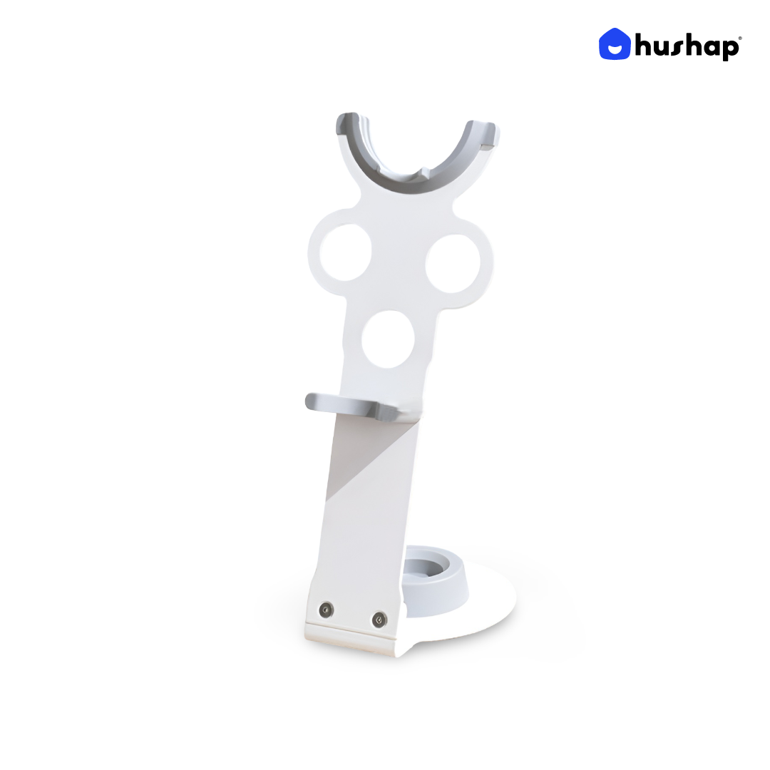 ที่วางไดร์เป่าผม HUSHAP เก็บหัวอุปกรณ์ได้ 5 หัว สีขาว อัพเกรดความสูง สำหรับ DYSON SUPERSONIC HD08, HD15, HD16_0