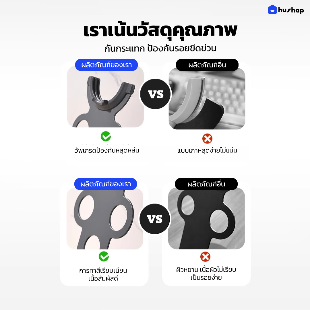 ที่วางไดร์เป่าผม HUSHAP เก็บหัวอุปกรณ์ได้ 5 หัว สีขาว อัพเกรดความสูง สำหรับ DYSON SUPERSONIC HD08, HD15, HD16_7