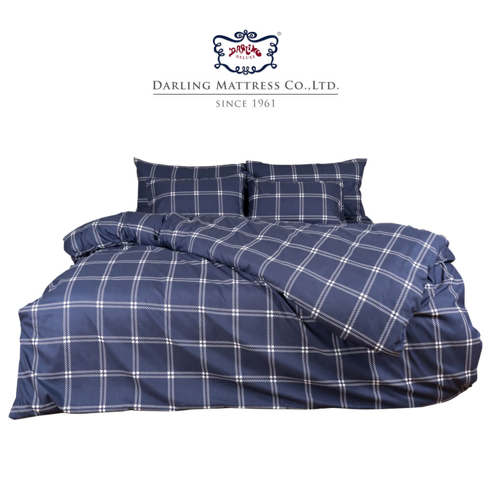 ชุดผ้าปูผ้านวม 5 ฟุต DARLING MATTRESS รุ่นมินิมอล ลายเดนิม