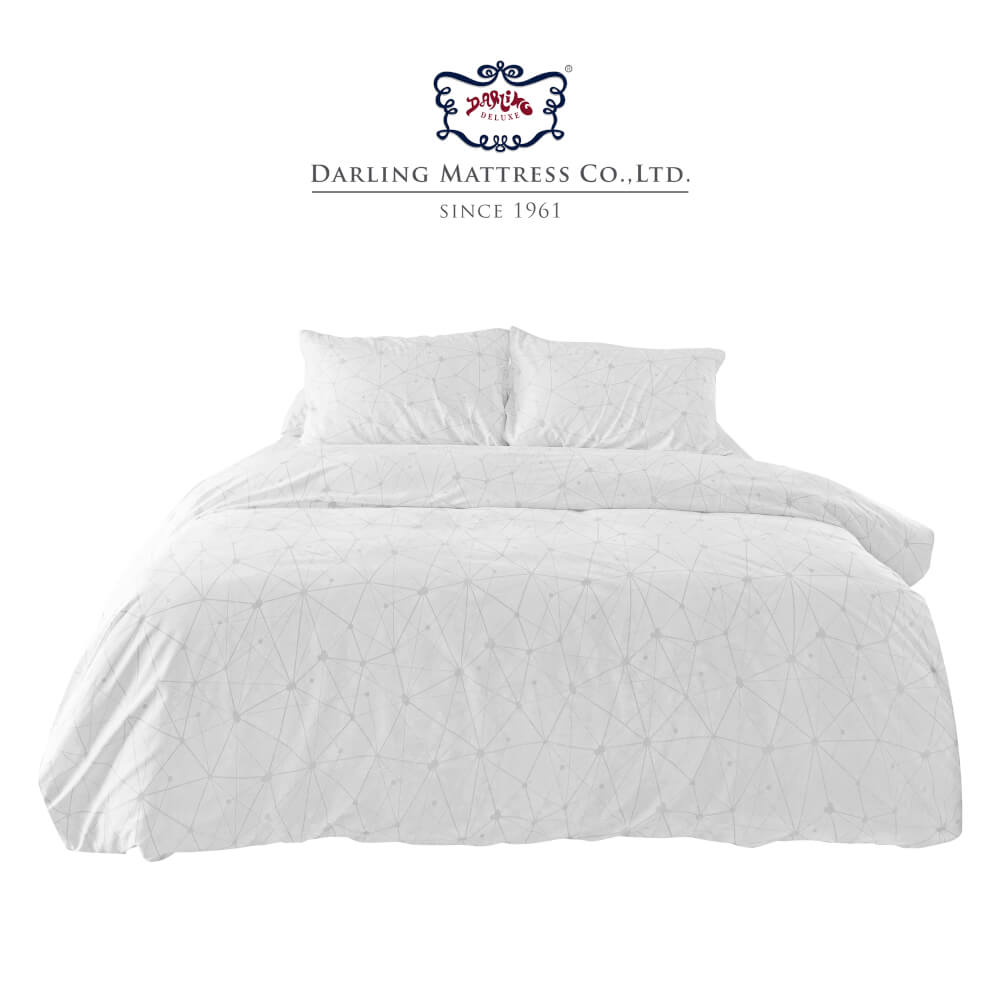 ชุดผ้าปูผ้านวม 6 ฟุต DARLING MATTRESS รุ่นแอบสแตรกต์ ลายไดมอนด์