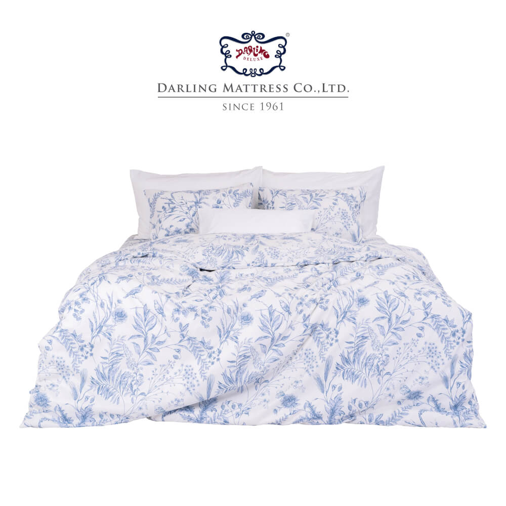 ชุดผ้าปูผ้านวม 5 ฟุต DARLING MATTRESS รุ่นลายดอกไม้ ลายออเดรย์