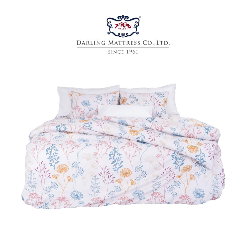 ชุดผ้าปูผ้านวม 5 ฟุต DARLING MATTRESS รุ่นลายดอกไม้ ลายเอมิลี่_8