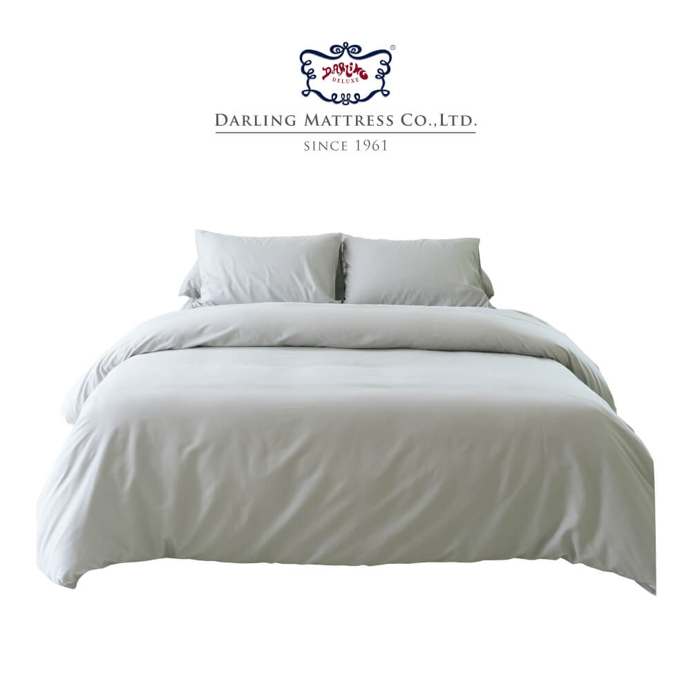 ชุดผ้าปูผ้านวม 5 ฟุต DARLING MATTRESS รุ่นสีพื้น สีเทาอ่อน