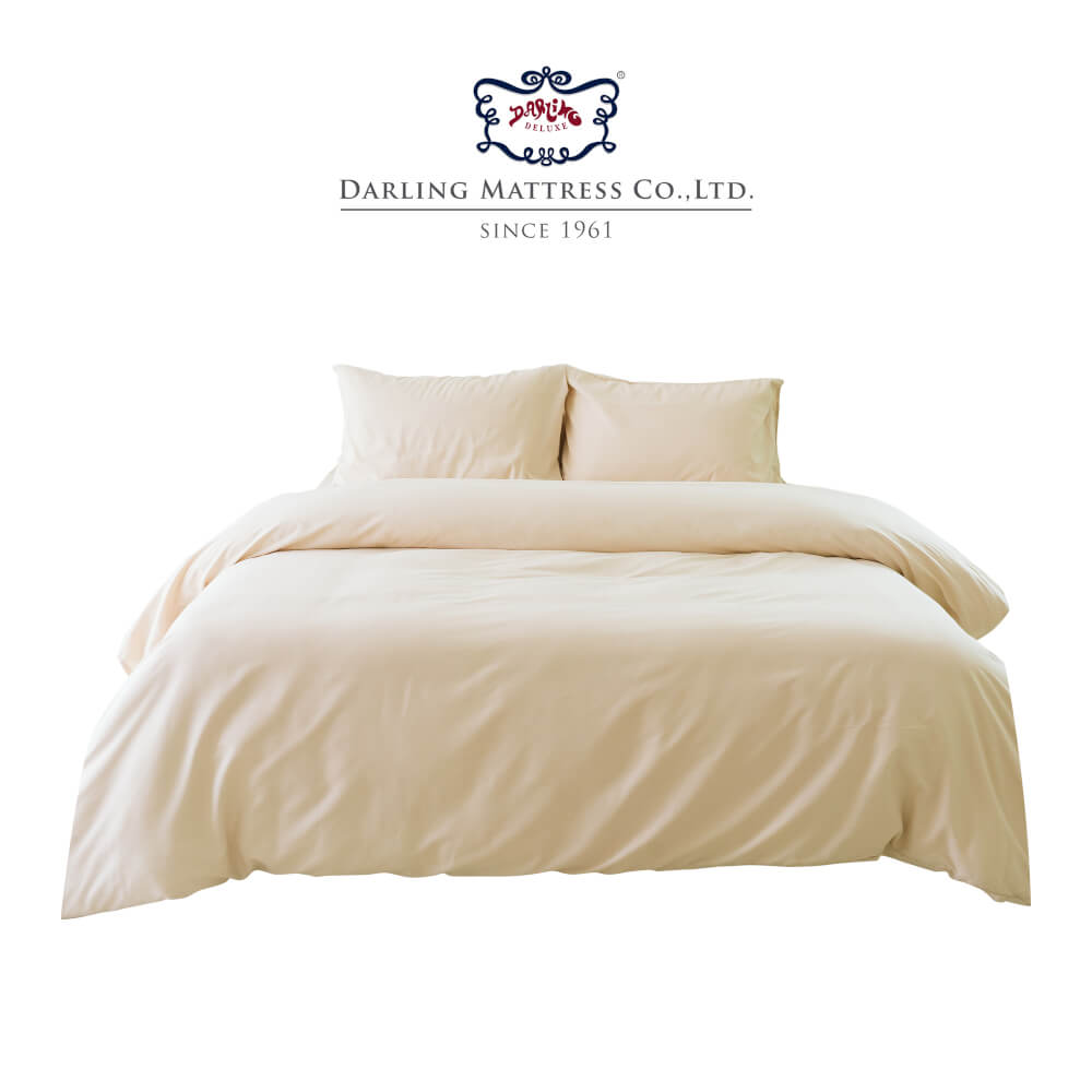 ชุดผ้าปูผ้านวม 5 ฟุต DARLING MATTRESS รุ่นสีพื้น สีแซนด์