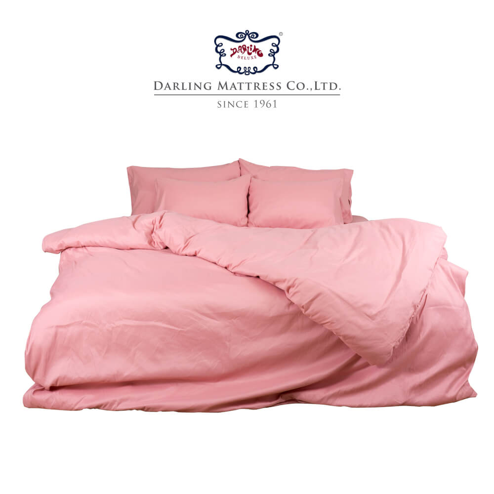 ชุดผ้าปูผ้านวม 3.5 ฟุต DARLING MATTRESS รุ่นสีพื้น สีชมพูอ่อน