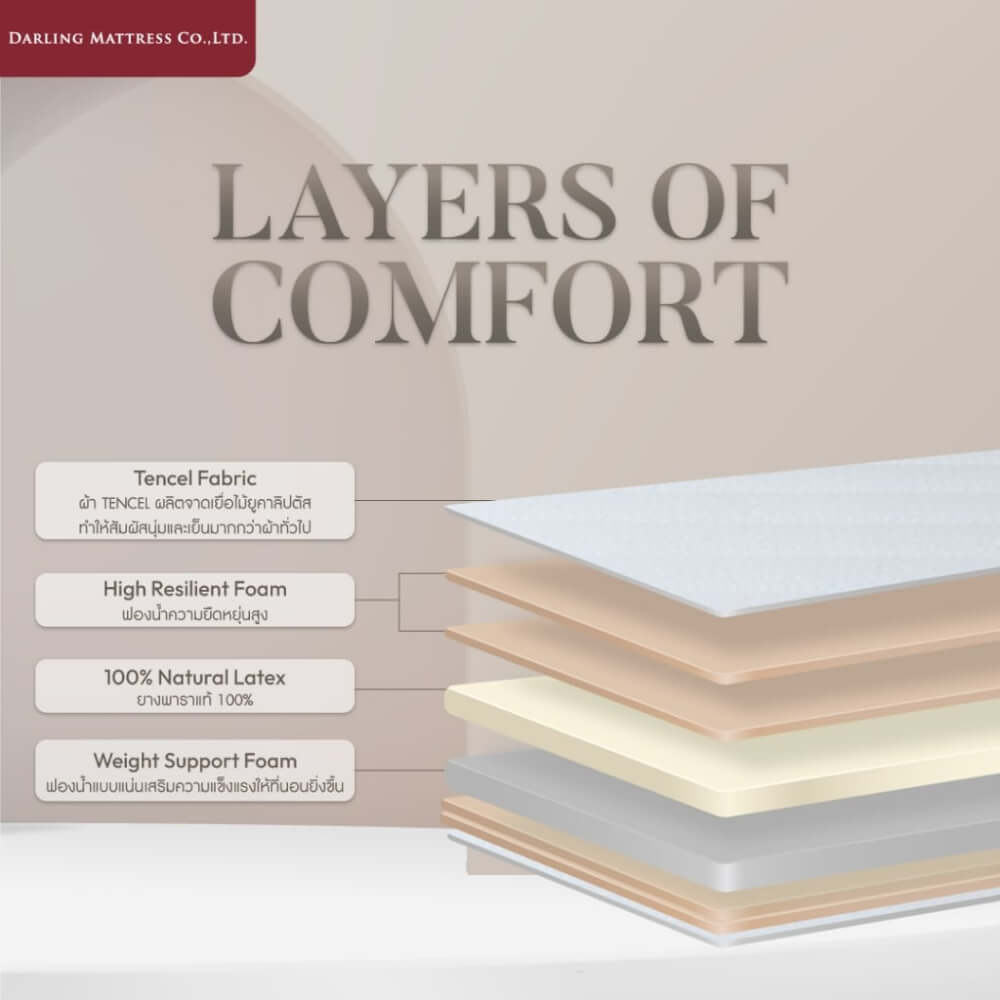 ที่นอนสปริงแบบนุ่ม 6 ฟุต DARLING MATTRESS รุ่นพาราพีดิก