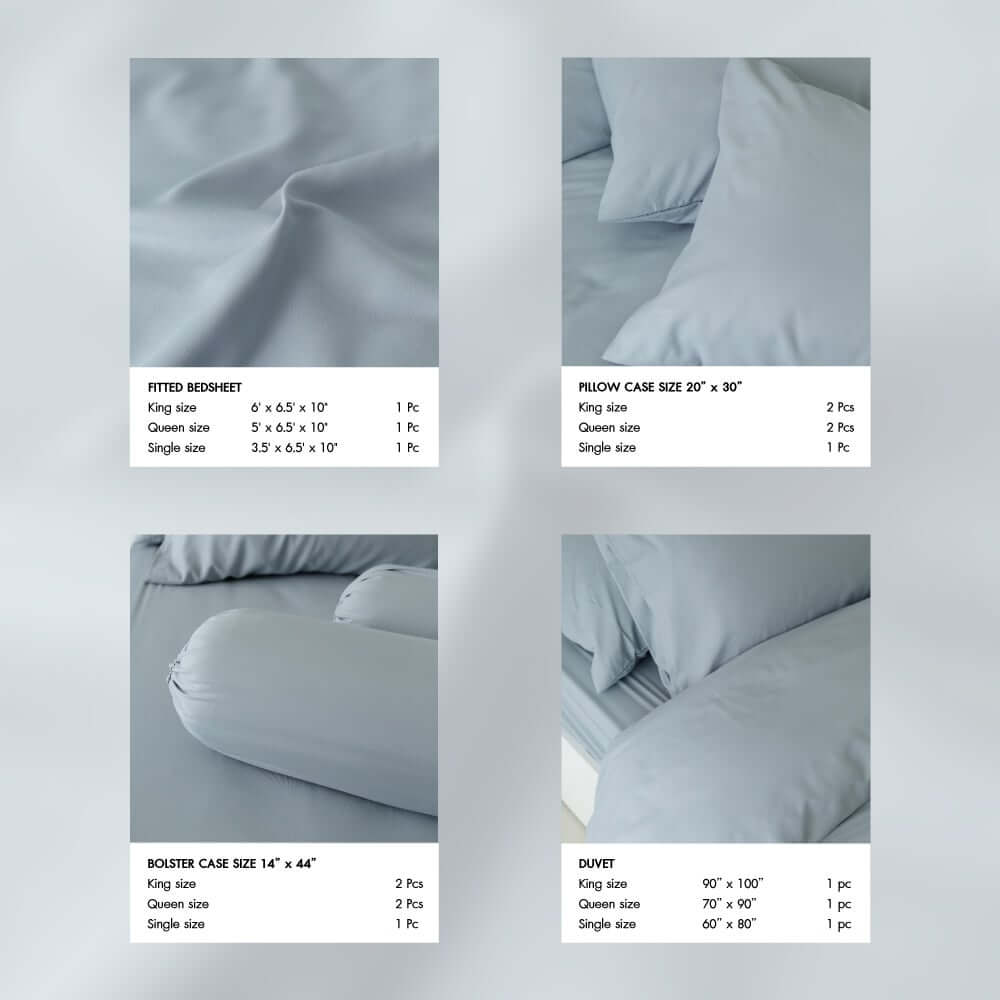 ชุดผ้าปูผ้านวม 3.5 ฟุต DARLING MATTRESS รุ่นสีพื้น สีเพิร์ลบลู