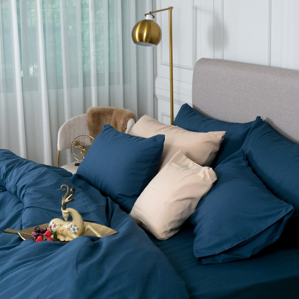 ชุดผ้าปูผ้านวม 3.5 ฟุต DARLING MATTRESS รุ่นสีพื้น สีมิดไนท์