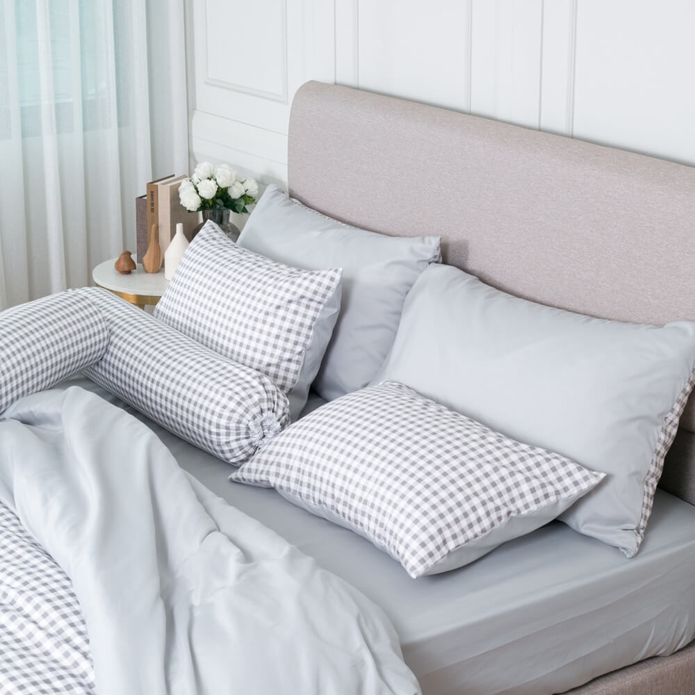 ชุดผ้าปูผ้านวม 5 ฟุต DARLING MATTRESS รุ่น2 สี 2 สไตล์ ลายดับเบิ้ลเกรย์