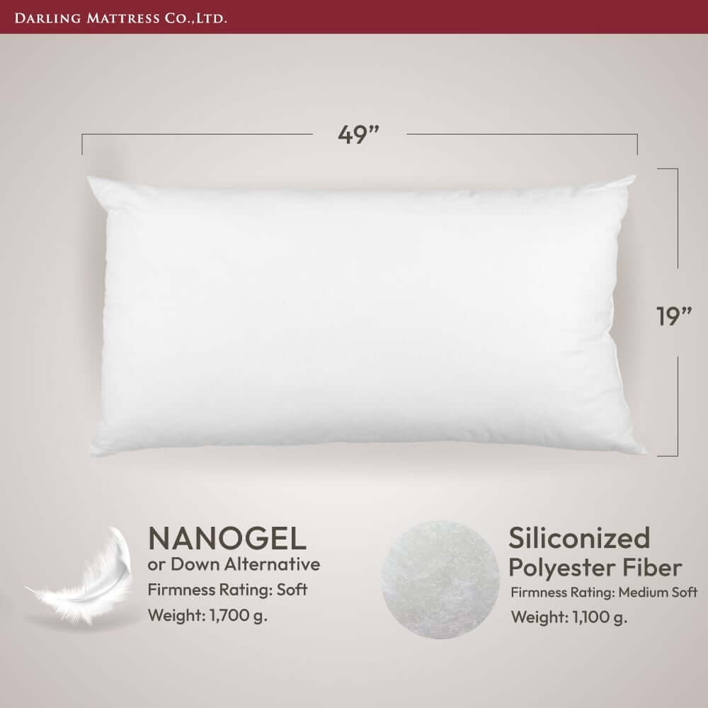 หมอนบอดี้ DARLING MATTRESS รุ่นใยสังเคราะห์เคลือบซิลิโคน