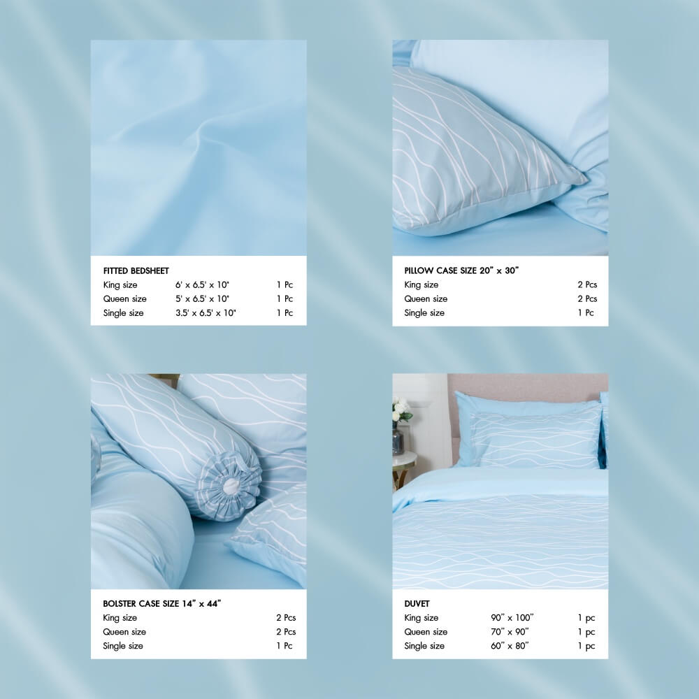 ชุดผ้าปูผ้านวม 5 ฟุต DARLING MATTRESS รุ่น2 สี 2 สไตล์ ลายริวารี่