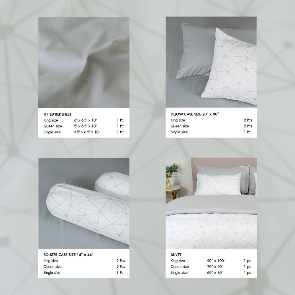 ชุดผ้าปูผ้านวม 5 ฟุต DARLING MATTRESS รุ่น2 สี 2 สไตล์ ลายจีเวล