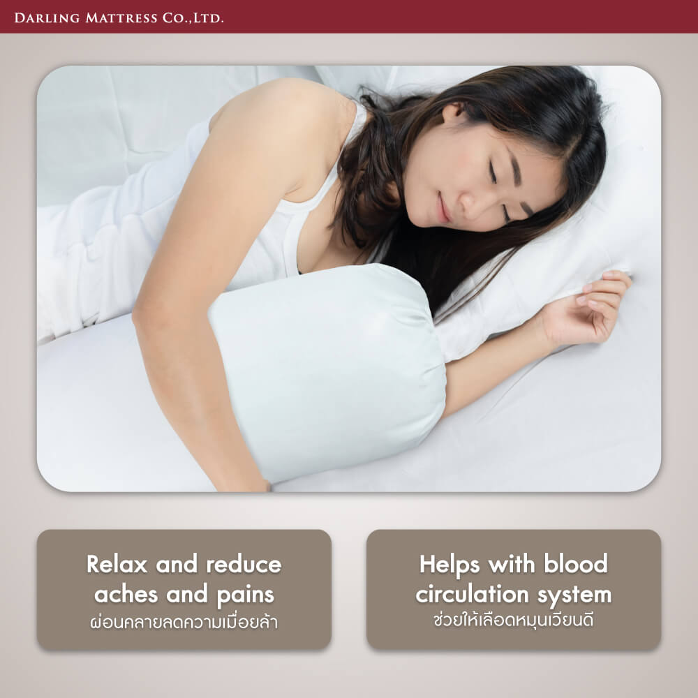 หมอนข้าง DARLING MATTRESS รุ่นนาโนเจล ขนห่านเทียม แพ็คคู่