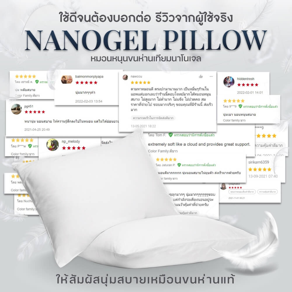 หมอนหนุน DARLING MATTRESS รุ่นขนห่านเทียมนาโนเจล