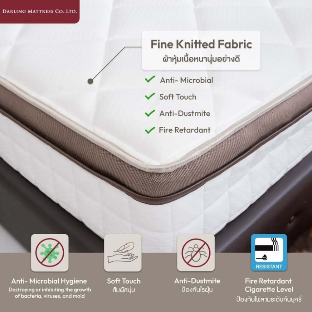 ที่นอนสปริงแบบนุ่ม 5 ฟุต DARLING MATTRESS รุ่นแกรนด์บูเลอร์วาร์ด