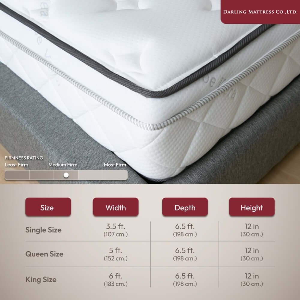 ที่นอนสปริงแบบนุ่ม 6 ฟุต DARLING MATTRESS รุ่นแบ็คแคร์ออร์โธพีดิค