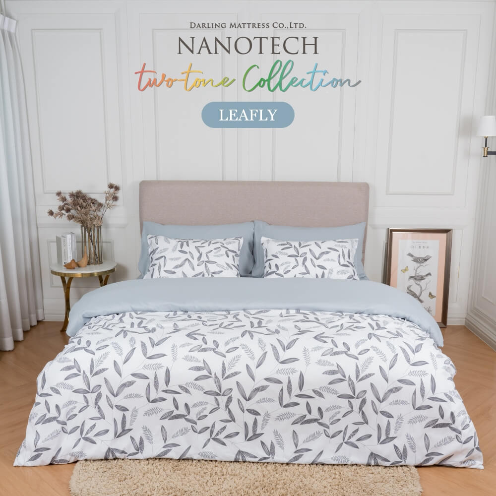 ชุดผ้าปูผ้านวม 6 ฟุต DARLING MATTRESS รุ่น2 สี 2 สไตล์ ลายลีฟลี่