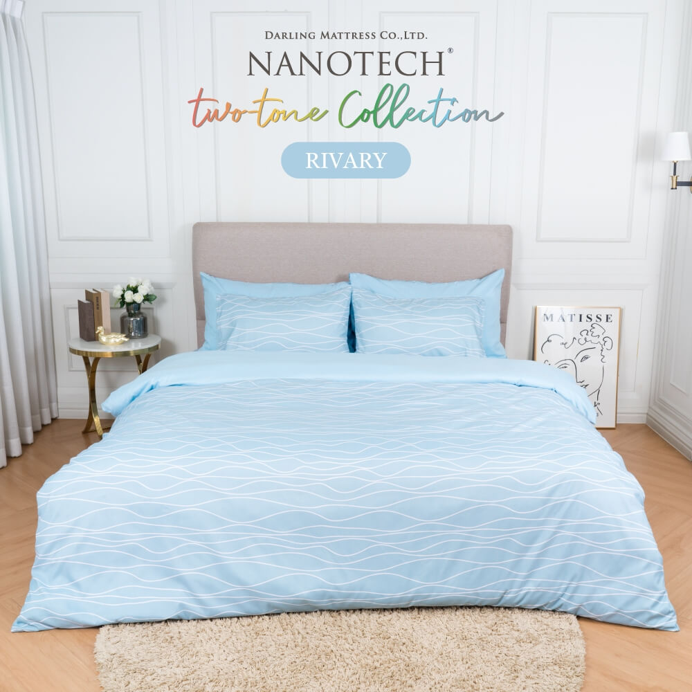 ชุดผ้าปูผ้านวม 5 ฟุต DARLING MATTRESS รุ่น2 สี 2 สไตล์ ลายริวารี่
