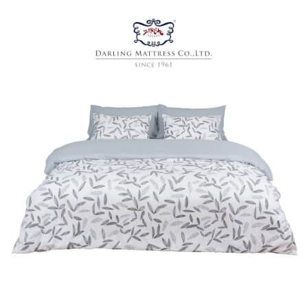 ชุดผ้าปูผ้านวม 6 ฟุต DARLING MATTRESS รุ่น2 สี 2 สไตล์ ลายลีฟลี่_0