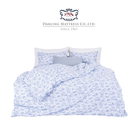 ชุดผ้าปูผ้านวม 6 ฟุต DARLING MATTRESS รุ่นลายดอกไม้ ลายวิคทอเรีย_0