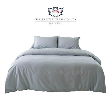 ชุดผ้าปูผ้านวม 5 ฟุต DARLING MATTRESS รุ่นสีพื้น สีเพิร์ลบลู_0