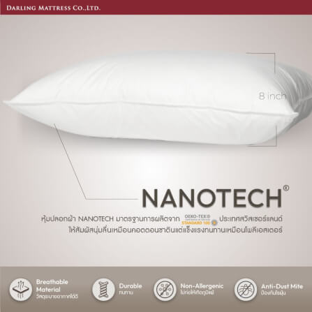 หมอนบอดี้ DARLING MATTRESS รุ่นใยสังเคราะห์เคลือบซิลิโคน_1