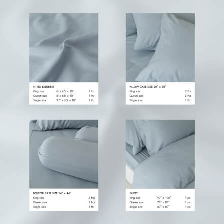 ชุดผ้าปูผ้านวม 3.5 ฟุต DARLING MATTRESS รุ่นสีพื้น สีเพิร์ลบลู_1