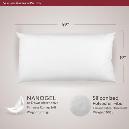 หมอนบอดี้ DARLING MATTRESS รุ่นใยสังเคราะห์เคลือบซิลิโคน_2