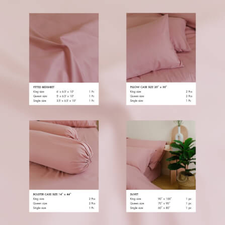 ชุดผ้าปูผ้านวม 3.5 ฟุต DARLING MATTRESS รุ่นสีพื้น สีชมพูอ่อน_2