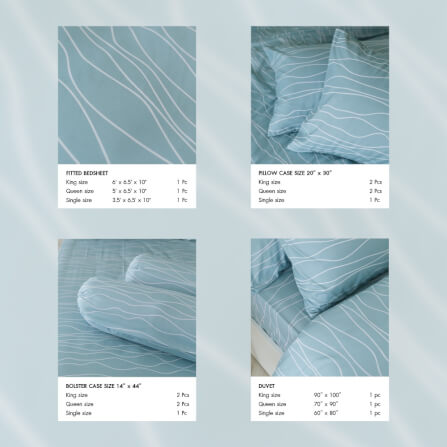ชุดผ้าปูผ้านวม 6 ฟุต DARLING MATTRESS รุ่นแอบสแตรกต์ ลายไอวอรี่_2