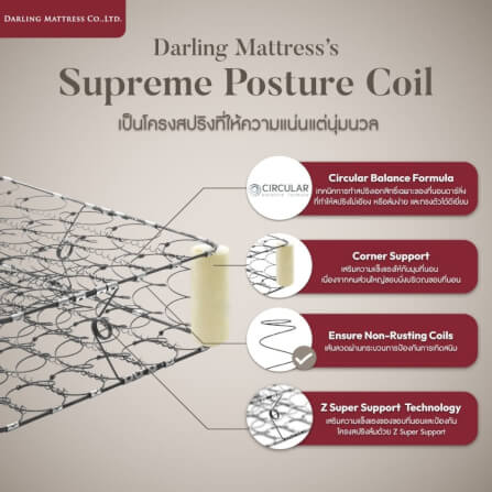 ที่นอนสปริงแบบนุ่ม 6 ฟุต DARLING MATTRESS รุ่นแบ็คแคร์ออร์โธพีดิค_3