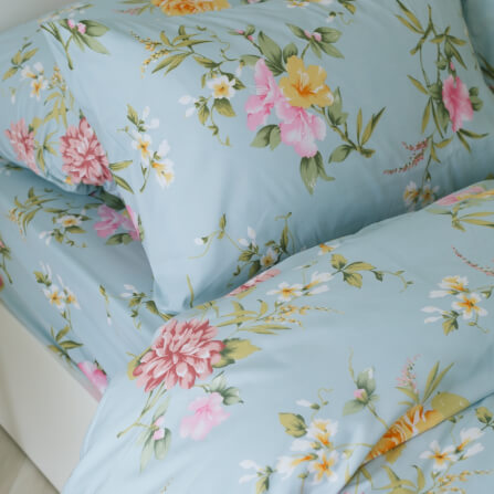 ชุดผ้าปูผ้านวม 6 ฟุต DARLING MATTRESS รุ่นลายดอกไม้ ลายซีเคร็ดการ์เด้น_4