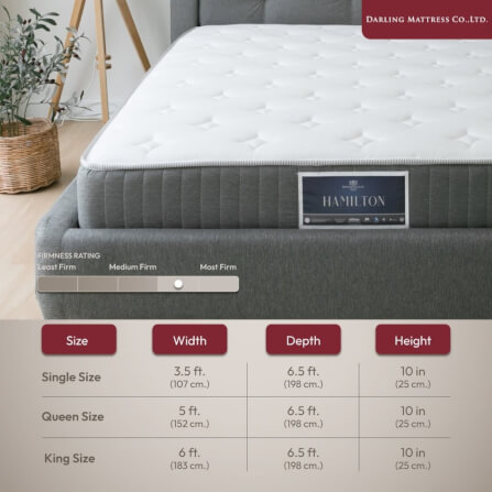ที่นอนสปริงแบบนุ่ม 3.5 ฟุต DARLING MATTRESS รุ่นแฮมิลตัน_5
