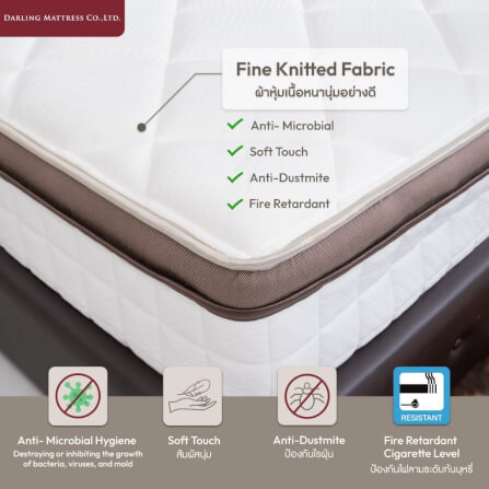 ที่นอนสปริงแบบนุ่ม 5 ฟุต DARLING MATTRESS รุ่นแกรนด์บูเลอร์วาร์ด_6