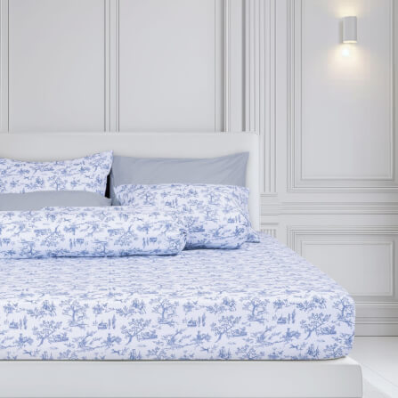 ชุดผ้าปูผ้านวม 6 ฟุต DARLING MATTRESS รุ่นลายดอกไม้ ลายวิคทอเรีย_8