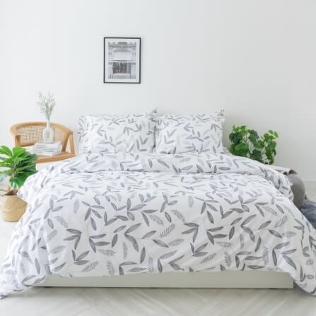 ชุดผ้าปูผ้านวม 3.5 ฟุต DARLING MATTRESS รุ่นลายดอกไม้ ลายลีฟ_8