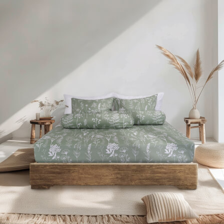 ชุดผ้าปูผ้านวม 5 ฟุต DARLING MATTRESS รุ่นลายดอกไม้ ลายสปริงฟิลด์_8